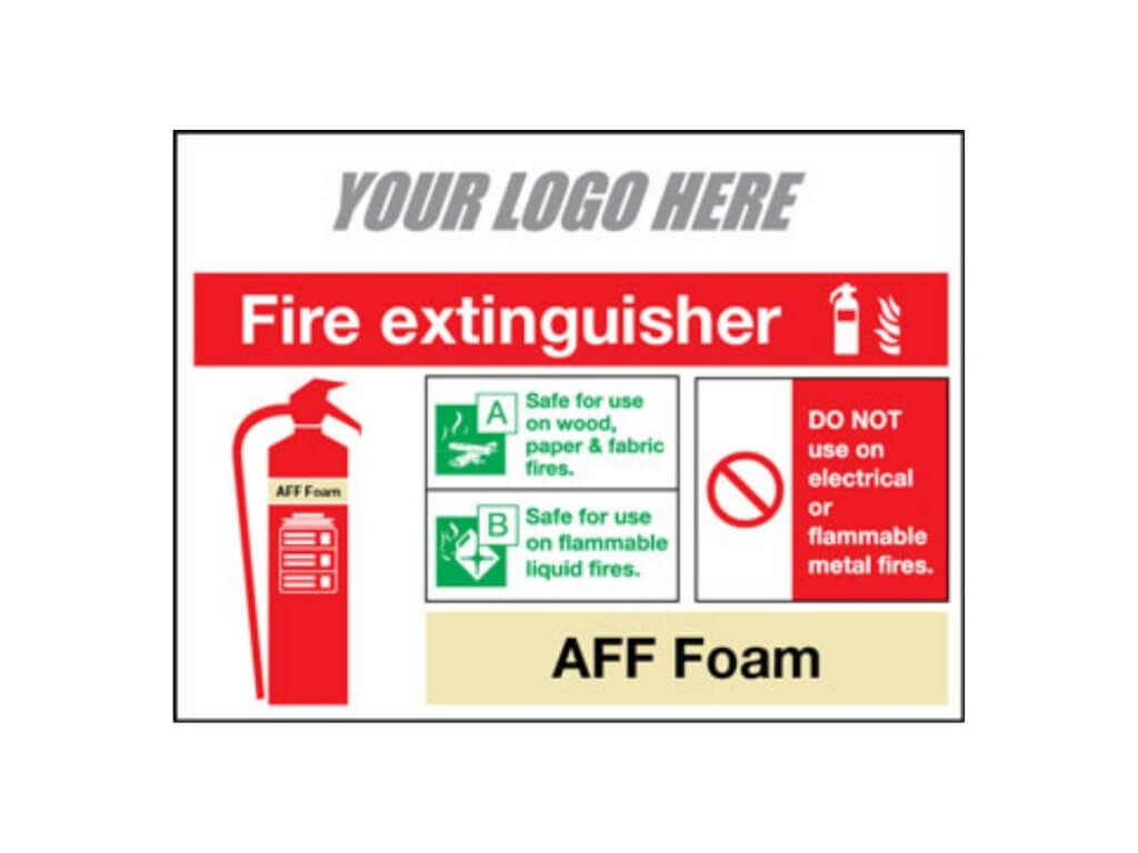 Aff Foam Fire Extinguisher Sign Customisable Signs Safe Industrial