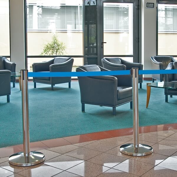 Stainless Steel Belt Barriers In Lounge