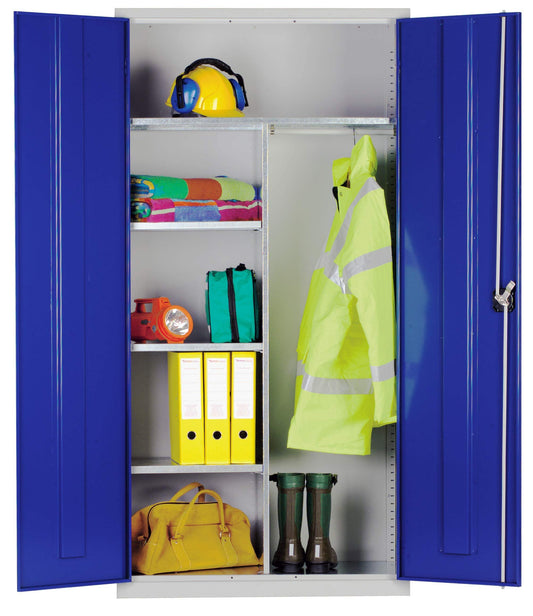 PPE Clothing and Equipment Cupboard - Industrial Commercial Storage Cupboard - 1830mm High x 915mm Wide x 457mm Deep