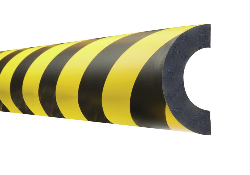 Warning and Protection Profile, Pipe Protection, Sheet, 85 mm, Yellow/Black, Self-