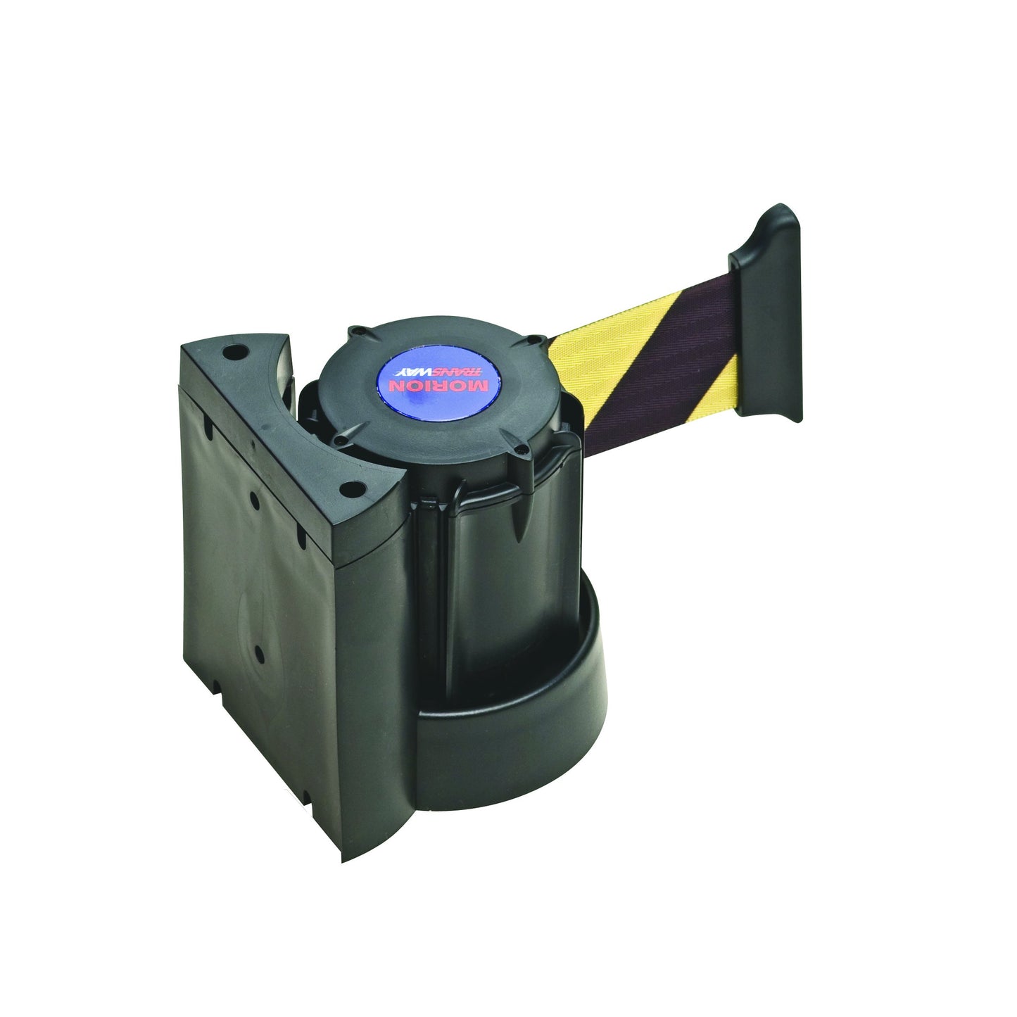 Wall Mounted Belt Cartridge, Yellow Striped Belt, 3000 mm Length, Black