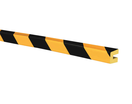 Impact Protection U PROFILE 30/25/8 - 1,000mm Lengths - Yellow/Black