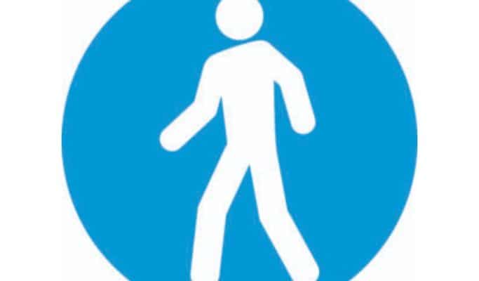 FM38 Floor Graphic Marker Walking Man