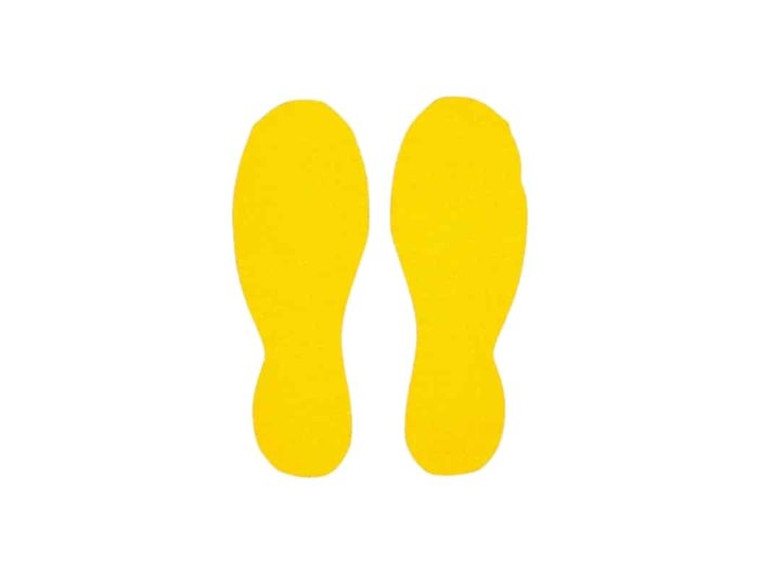 Yellow Anti Slip Foot Prints