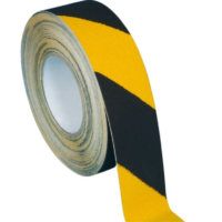 Anti slip floor tape roll black and yellow 25mm wide