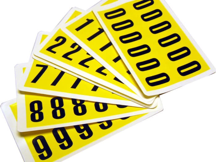 Complete Packs Self Adhesive Numbers & Letters - Yellow