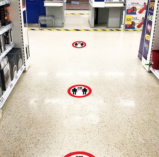 Social Distance Floor Markers