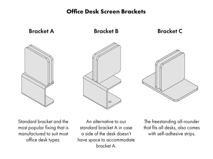Office Desk Screen Bracket