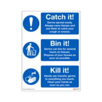 Catch it, Bin it, Kill it! Hygiene Sign 150 x 200mm