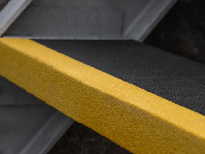 GRP Stair Tread- Black/Yellow