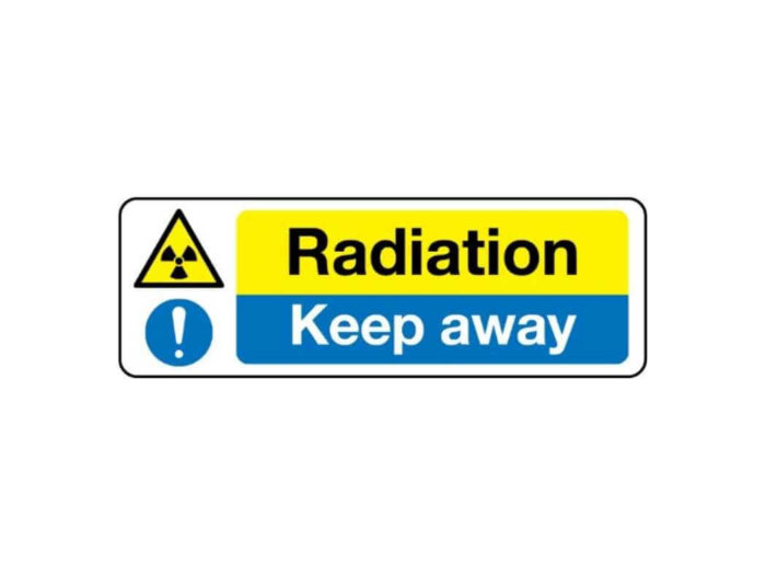 Radiation Keep away sign