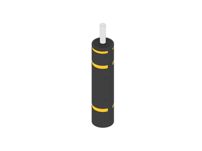 Black & Yellow Lamp Post Protector