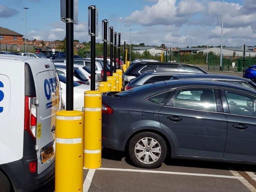 Lamp Post Wrap Protector Safe Industrial, Car Park Lamp Posts