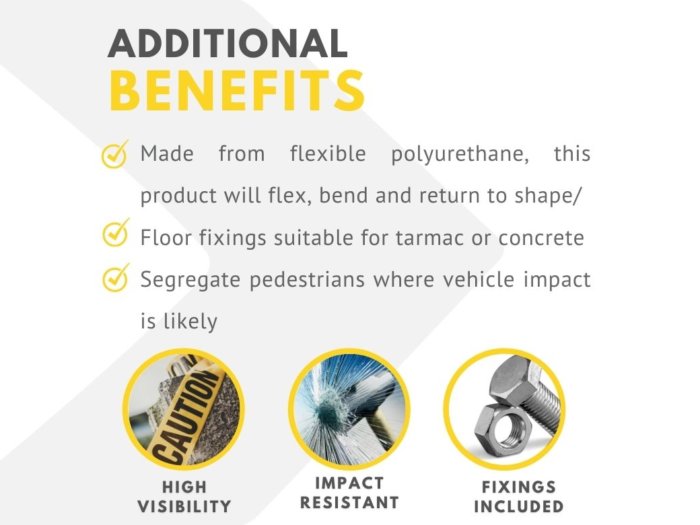 Flexible Bollards - 1000mm High Benefits