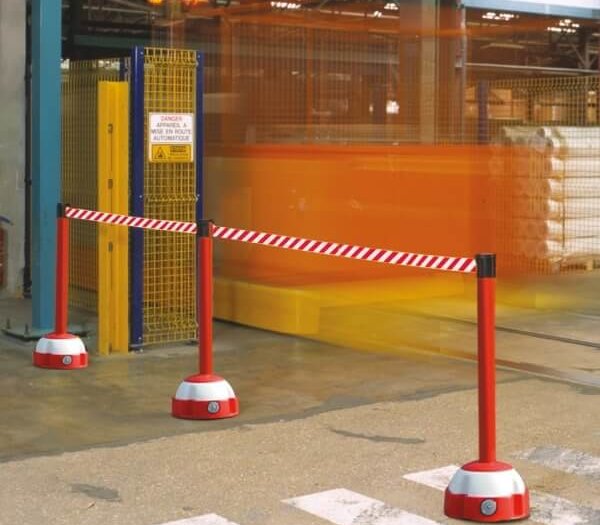Belt Barrier in Warehouse