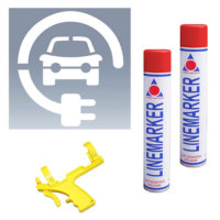 Electric Vehicle Charging Stencils and Kits - Red