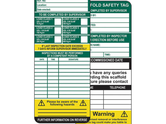 Scaffold Tag Kit - Safety Tagging - Safe Industrial