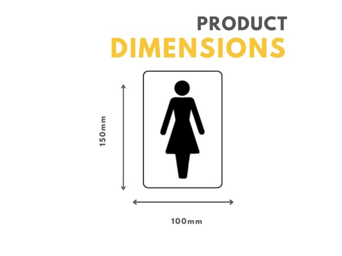 Female Toilet Sign - 100mm x 150mm