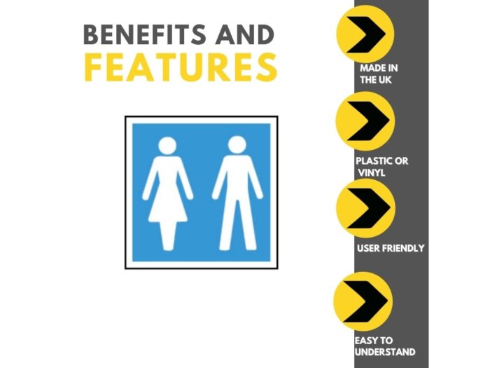 Female And Male Image Sign For Washrooms Benefits