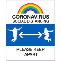 Coronavirus Social Distancing (Non 2M) - Covid-19 School Sign
