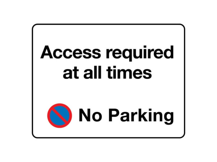 Access Required At All Time Sign