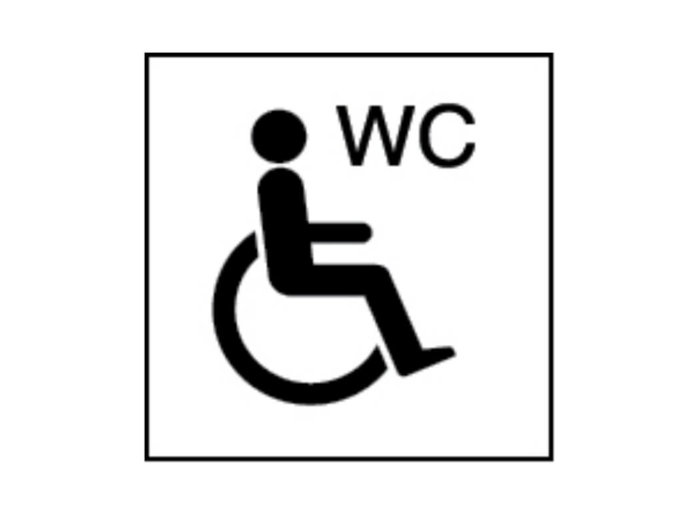 Accessible WC Sign Black/White