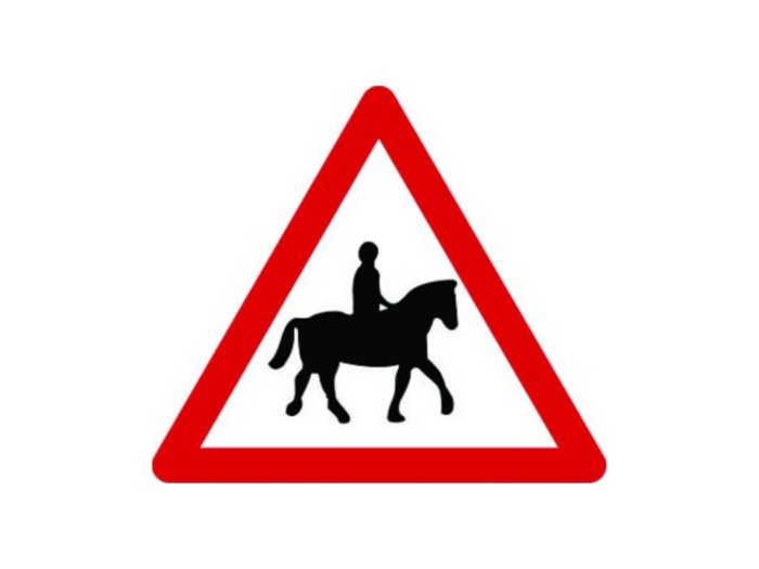 Accompanies Horses Traffic Sign
