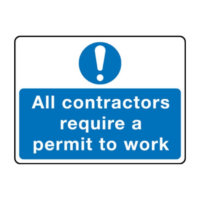 All contractors require a permit to work sign