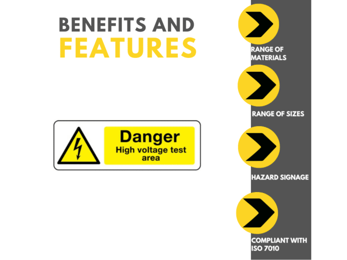 Danger High Voltage Test Area Sign