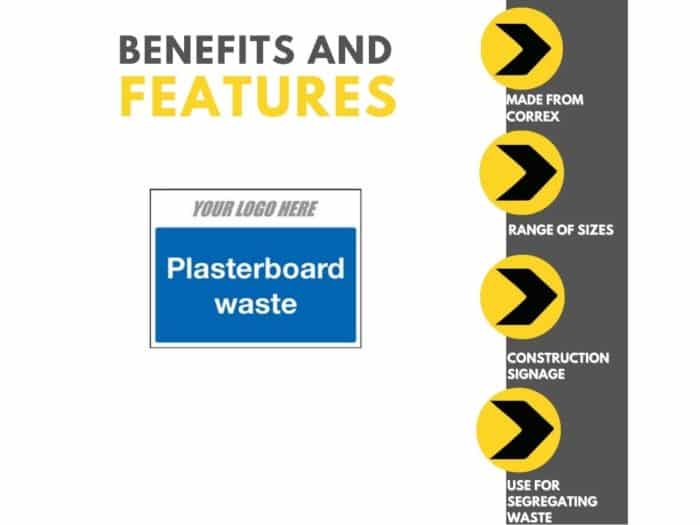 Plasterboard Waste Temporary Sign