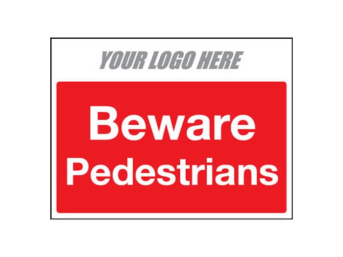 Beware Pedestrians Sign