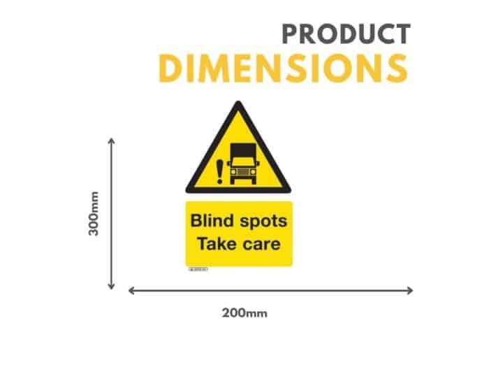 Blind Spots – Take Care Sign 300mm x 200mm