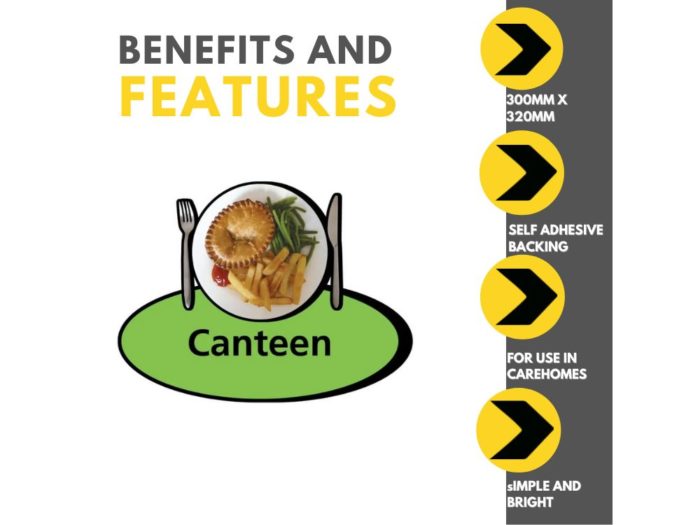 Canteen Sign – 300 x 320mm Features and Beneifts