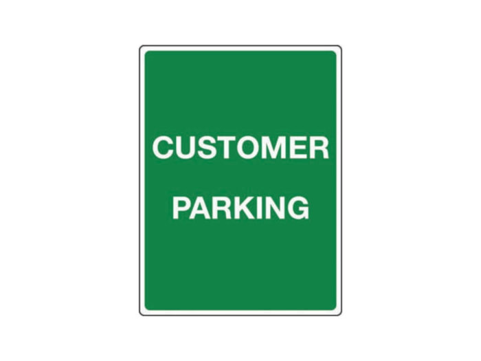 Car Parks – CUSTOMER PARKING sign