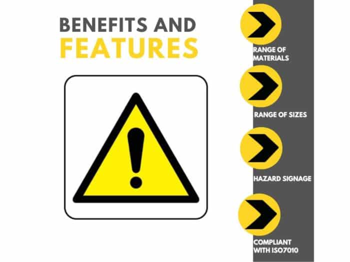 Caution Symbol Sign Features and Benefits
