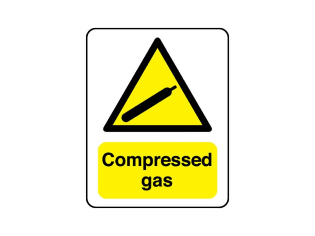 Compressed Gas Sign - Hazard Signs - Safe Industrial