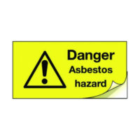 DANGER Asbestos hazard labels