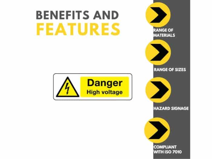 Danger High Voltage Sign Features and Benefits