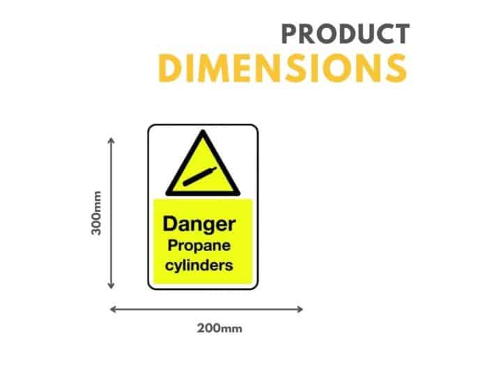 Danger Propane Cylinders Sign 300mm x 200mm