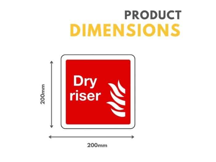 Dry Riser Sign - 200mm x 200mm