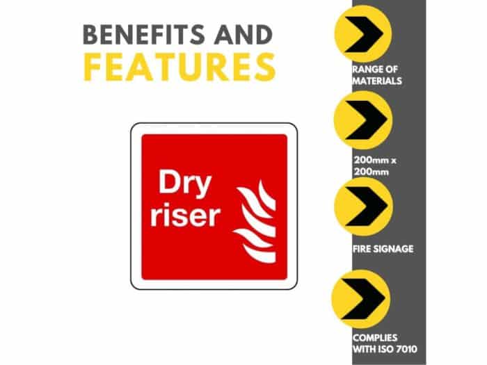 Dry Riser Sign - 200mm x 200mm