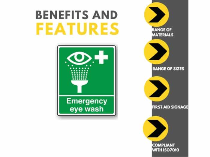 Emergency Eye Wash Sign Features and Benefits