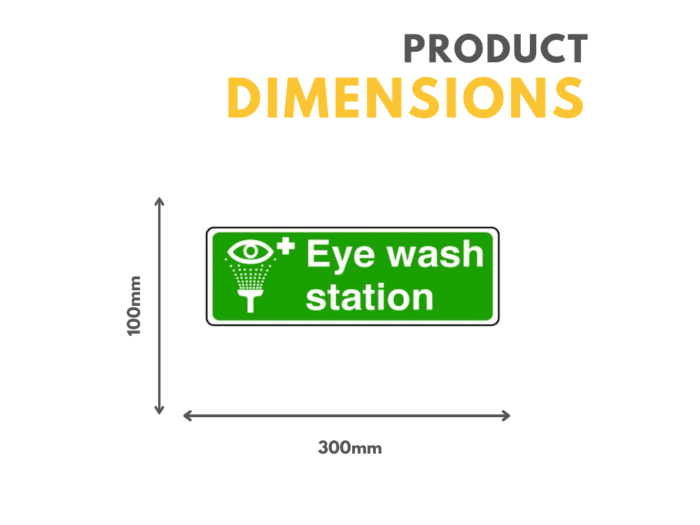 Eye Wash Station Sign Dimensions