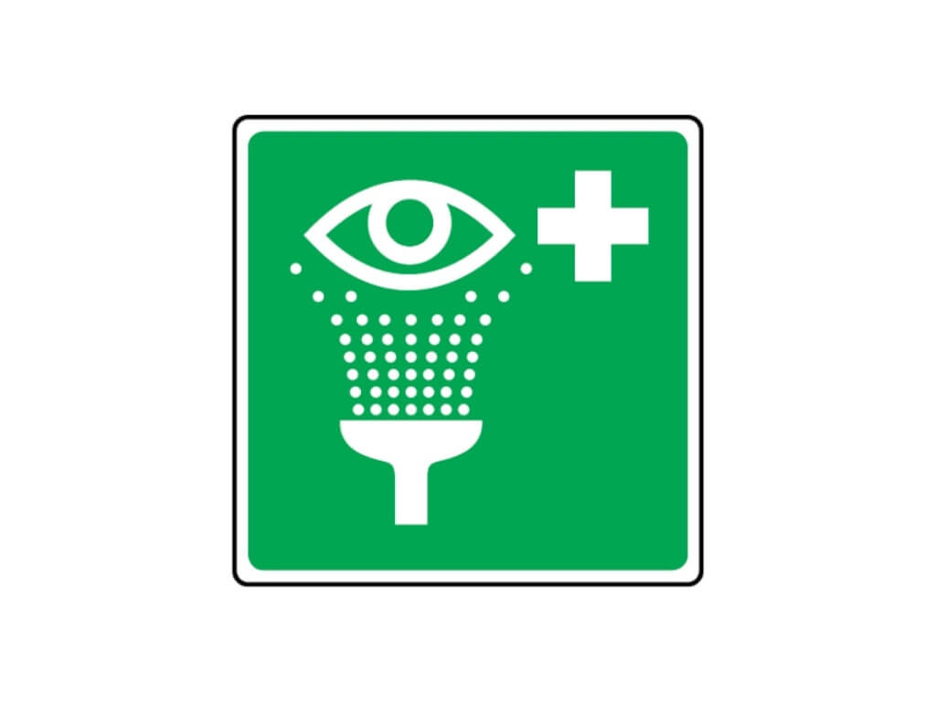 Emergency Eye Wash Symbol Sign - First Aid Signs - Safe Industrial