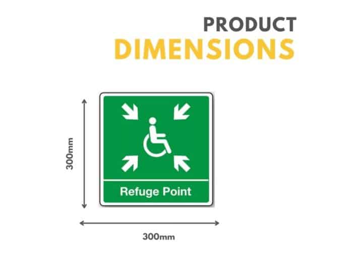 External Disabled Refuge Point Sign – 300mm x 300mm