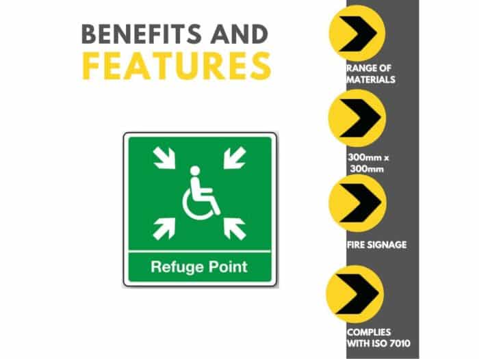 External Disabled Refuge Point Sign – 300mm x 300mm