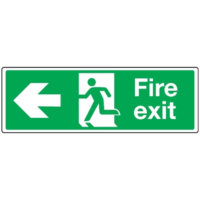 Extra Large Fire Escape Route Arrow Horizontal Double Sided Sign