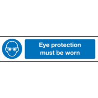 Eye protection must be worn mini sign