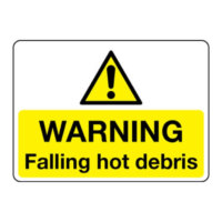 Falling hot debris sign