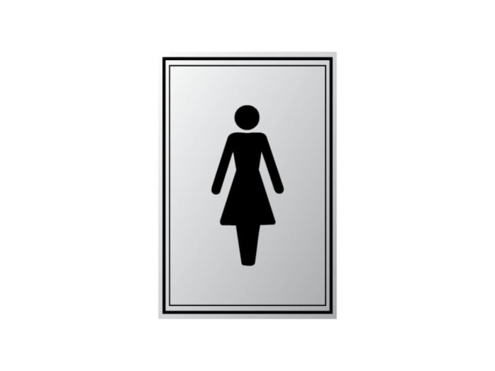 Female symbol toilets sign